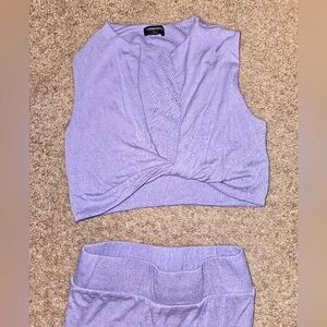 NAKED WARDROBE Twist Crop Legging Set